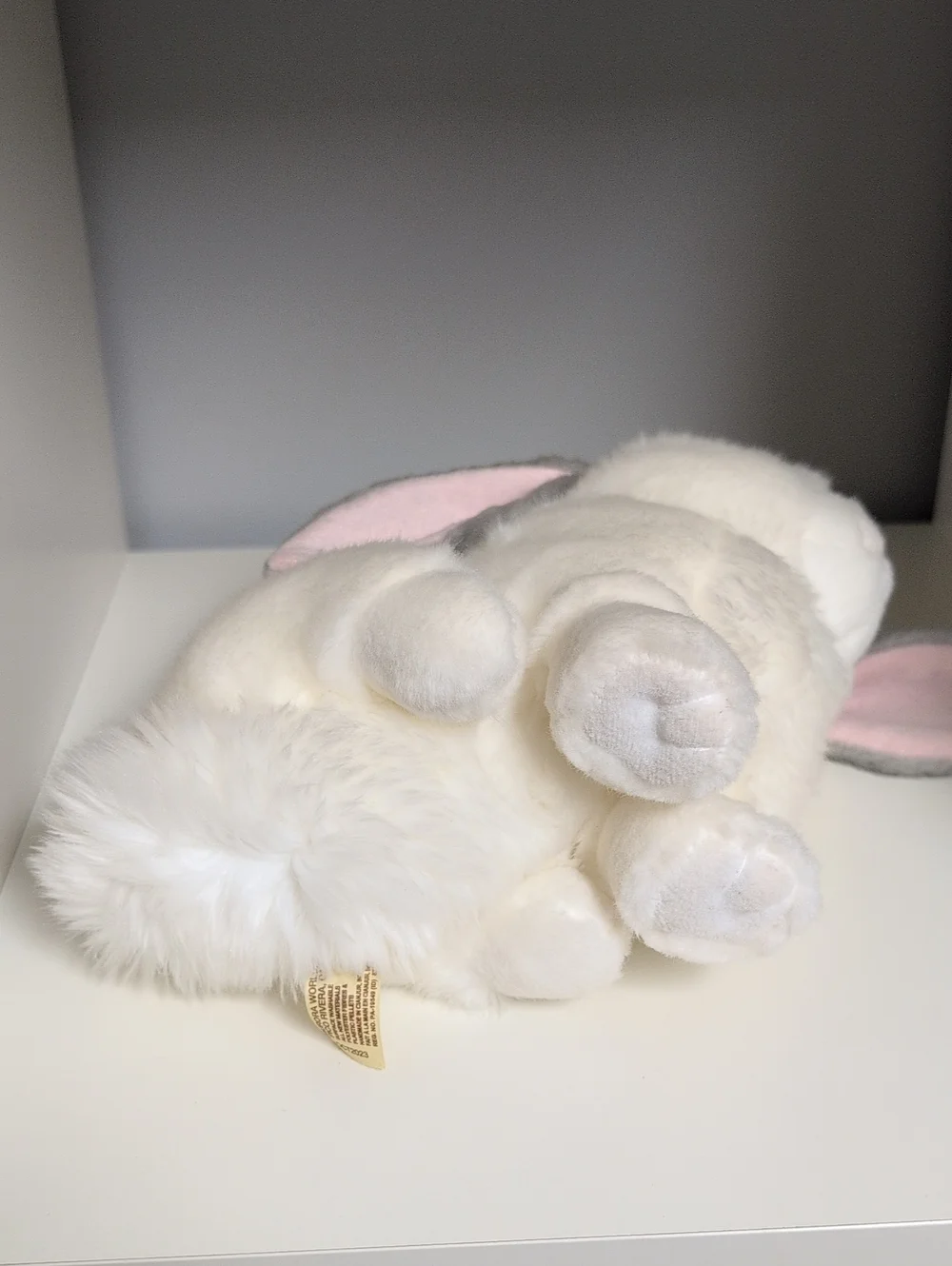 Aurora Miyoni Grey And White Lop Rabbit 8" Plush Collectible Bunny Floppy Ears - Picture 5 of 6